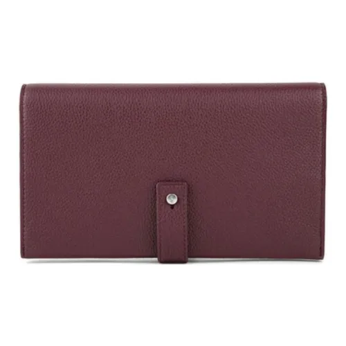 SAINT LAURENT SAC DE JOUR Телячья кожа Кошелек Унисекс Бордовый
