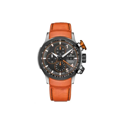 EDOX Автоматический Механический Механизм Мужские Часы 45 мм Черный