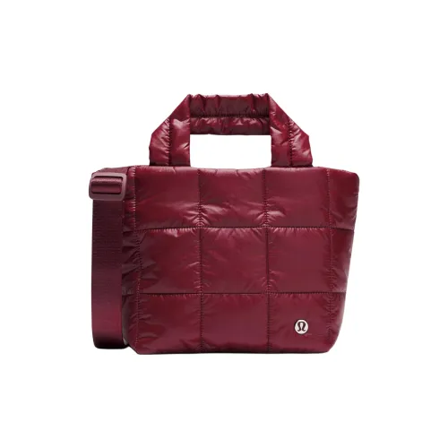 lululemon Нейлоновая сумка-тоут сумка для покупок сумка через плечо мини-сумка женская темно-красный