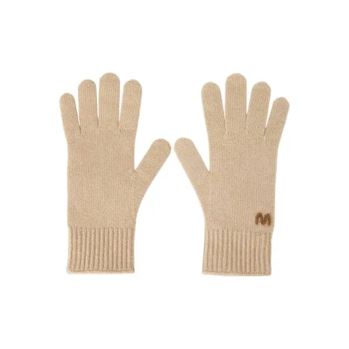 MaxMara Вязаные перчатки из кашемира Унисекс Бежевые