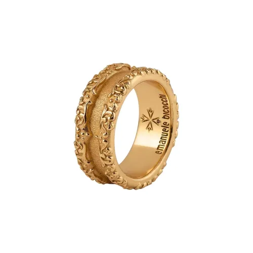 EMANUELE BICOCCHI 24K Золото-покрытое Серебряное Кольца Женские Золото
