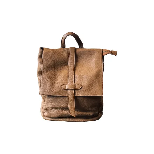 VANDEE Рюкзак из натуральной коровьей кожи стандартный женский коричневый желтый