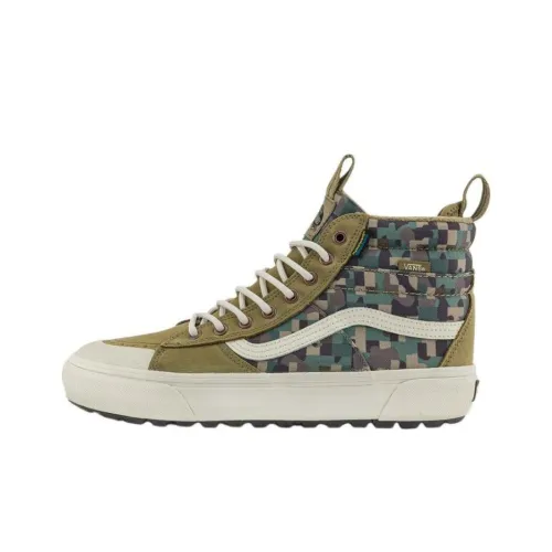 VANS Mte Sk8 Hi Высокий Топ Альпинистская Обувь Унисекс Зеленый Коричневый