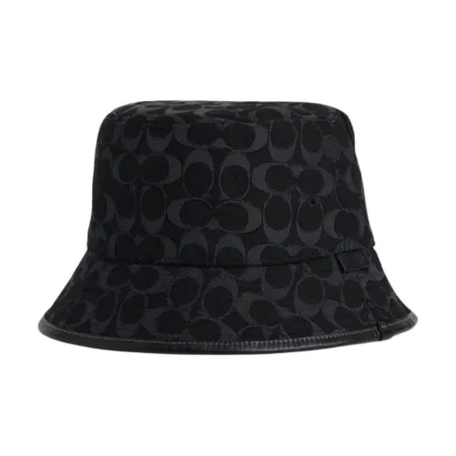 COACH Cotton Bucket Hats Унисекс Черный