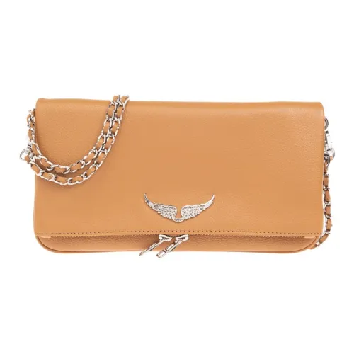 Zadig Voltaire Кожа Портативный Crossbody Сумка Сумка через плечо Женская Желтая