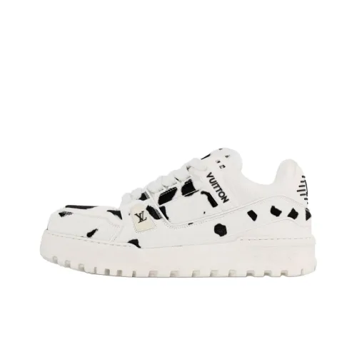 LOUIS VUITTON Trainer Maxi 2025 Early Весна Коллекция для мужчин Низкий топ Повседневный Мужской Черный Белый