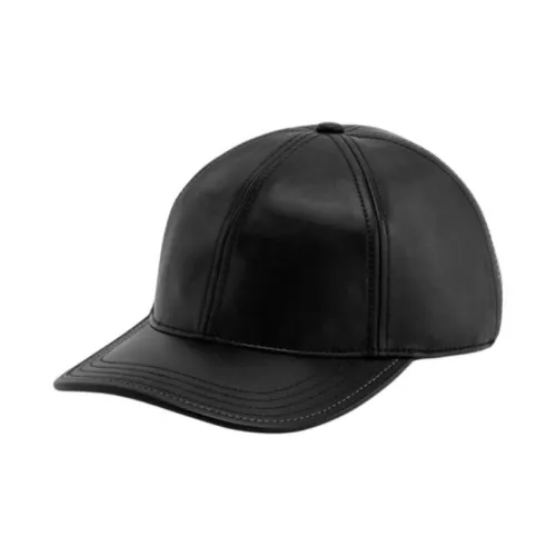 COACH Sheepskin Cotton Polyester Cow Leather Caps Unisex Black COACH Овчина Хлопок Полиэстер Коровья кожа Кепки Унисекс Черный