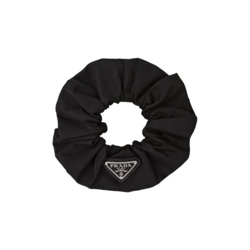 PRADA Переработанный нейлон Резинки-спирали для волос Женские Черный