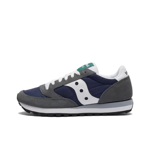 Saucony Jazz Original Slip-Resistant Abrasion-Resistant Low-Top Беговые кроссовки Мужские Серый Синий