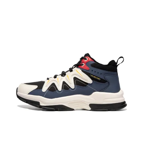 Erke Slip-resistant Abrasion-resistant MID Топ Casual Men's Ink Blue