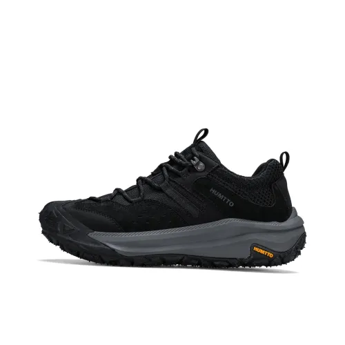 HUMTTO Амортизаторы Устойчивые к истиранию Низкий Топ Походная обувь Мужская Черная