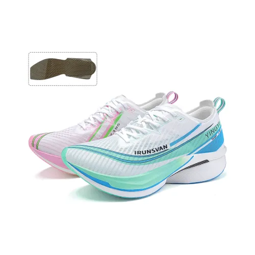 IRUNSVAN Беговые кроссовки Коробка Унисекс Несовпадающие Розовый и Зеленый Горы