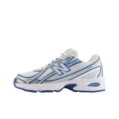 New Balance NB 740 Устойчивые к истиранию низкие беговые кроссовки унисекс белые и синие