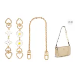 Золотой [Белый Клевер четырехлистный + Daisy Цепь-удлинитель] + Декоративная цепочка 40 см