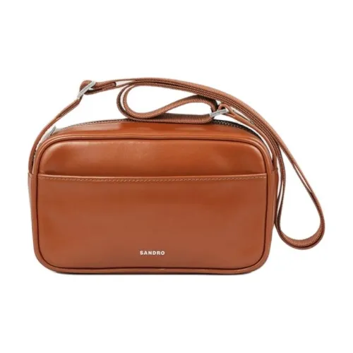 Sandro Коровья кожа Портативная сумка через плечо маленькая мужская коричневая сумка