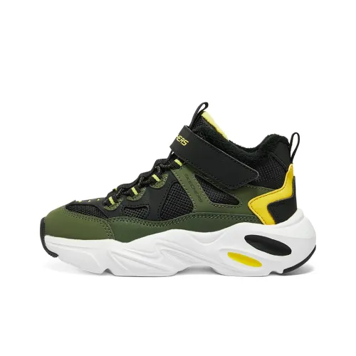 Skechers MID Топ KIDS Lifestyle Shoes Оливковый Черный Подростки