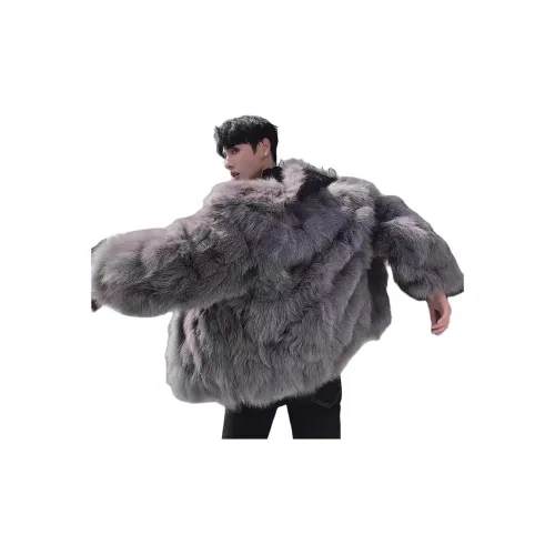 Лавный Серый Унисекс Бархатные Куртки