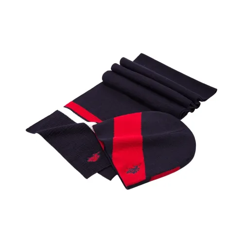 U.S. POLO ASSN. Акриловые вязаные шарфы унисекс красный темно-синий