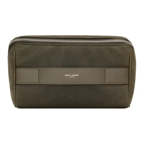 SAINT LAURENT Париж Хлопок Клатч Сумка Унисекс Оливково-зеленый