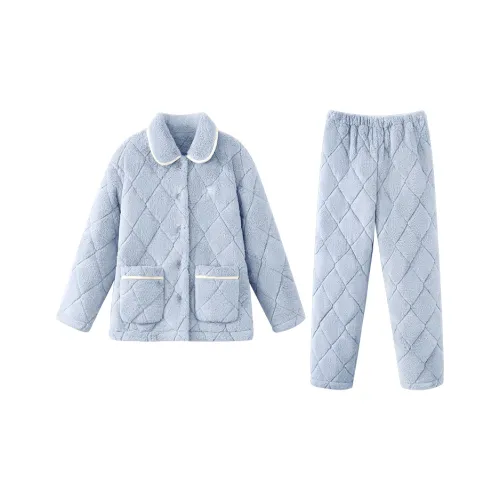 JINGYUN Пижамный комплект женский цвет молочный SALT синий