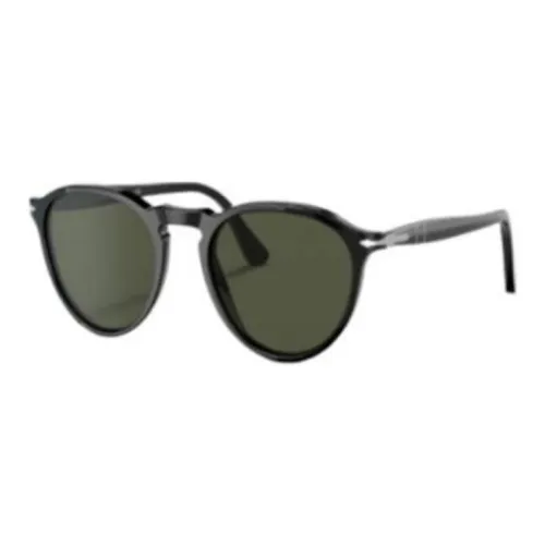 PERSOL Ацетат OVAL SUNGLASSES Мужской Черный