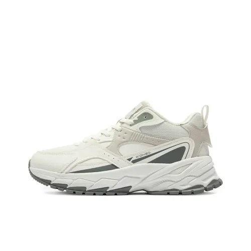 361° Flame 2,0 Slip-resistant Abrasion-resistant Thermal MID Top Casual Shoes Women's White Gray Перевод 361° Flame 2,0 Противоскользящий Износостойкий Термический MID Топ Повседневная Обувь Женская Белый Серый
