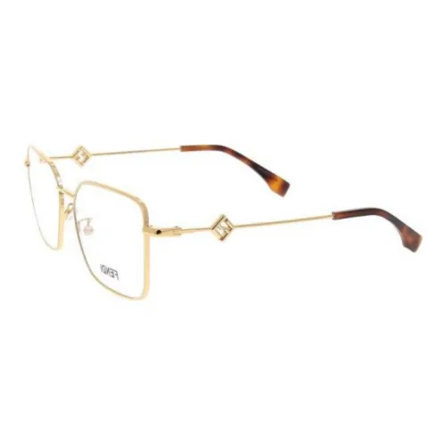 FENDI Металл Прямоугольные Оправы для очков Женские Золотые