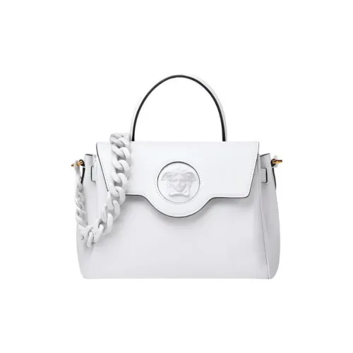 VERSACE La Medusa Корова Кожа Плечо Сумка Сумка Средний Женская Белая
