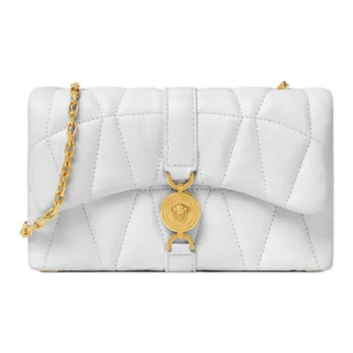 VERSACE Lambskin Сумка через плечо Мини Женская Белая