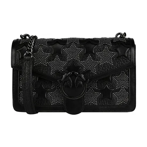 PINKO Сумка через плечо из коровьей кожи большая женская черная