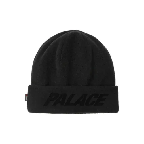 PALACE Wool Beanies Unisex Black PALACE Вязаные шапки унисекс черного цвета