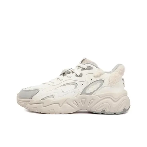 361° Амортизаторы с противоскользящим покрытием термическая защита низкий топ повседневная обувь женский белый серый