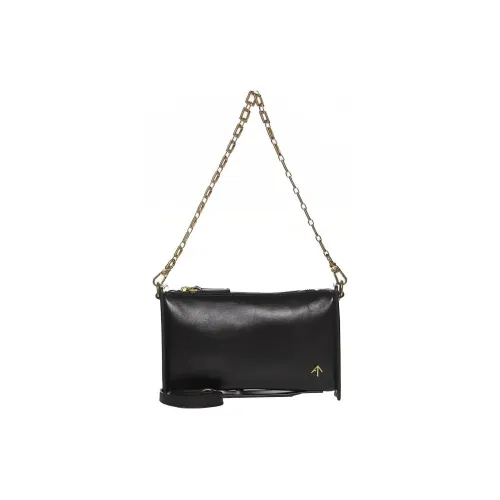 Manu Atelier Телячья кожа Кожа Портативный Сумка через плечо Сумка на плечо Женская Черная