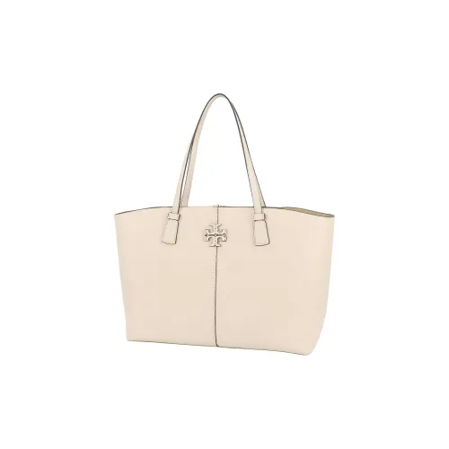 TORY BURCH Кожа Тоут Сумка Сумка для покупок Сумка на плечо Сумка Большая Женская Бежевая