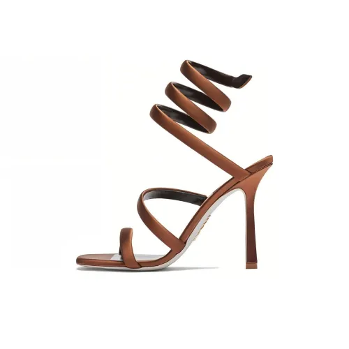 RENE CAOVILLA Cleopatra one Ремень Сандалии 10,5 см Женские Коричневый