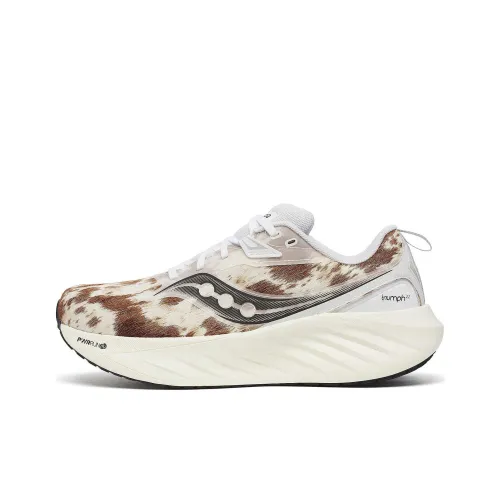 Nordstrom x Saucony TRIUMPH 22 Slip Устойчивый к истиранию Низкий Топ Беговые кроссовки Женские Коричневый Белый