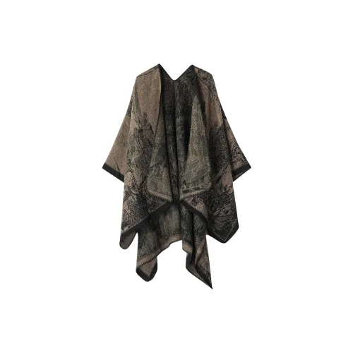 Narandu Полиэстер Палантины Женские Черный Коричневый Оранжевый Синий Черный Серый