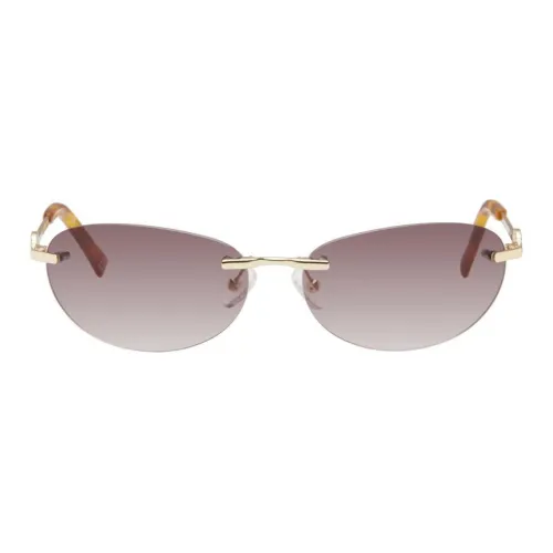 Le Specs Металл OVAL SUNGLASSES Женские Фиолетовый