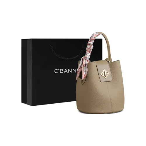 C°BANNER Коровья кожа с синтетической кожей ведрообразная сумка большой женский слоновая серый