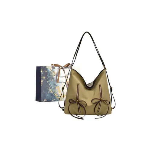 Iman's House ПУ (полиуретан) Рюкзак Женские Гороховый Зеленый Кофейный