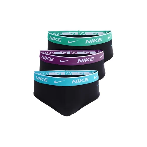 Nike 3 пачки Бирюзовый + Светло-синий + Фиолетовый Мужские трусы-бикини