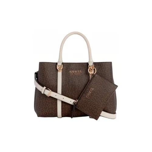 GUESS Покрытый холст через плечо сумка обычная женская темно-коричневый