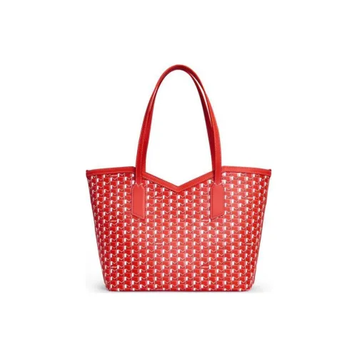 Moynat Холст Тоут Сумка Сумка для покупок Сумка через плечо Сумка Женская Красная