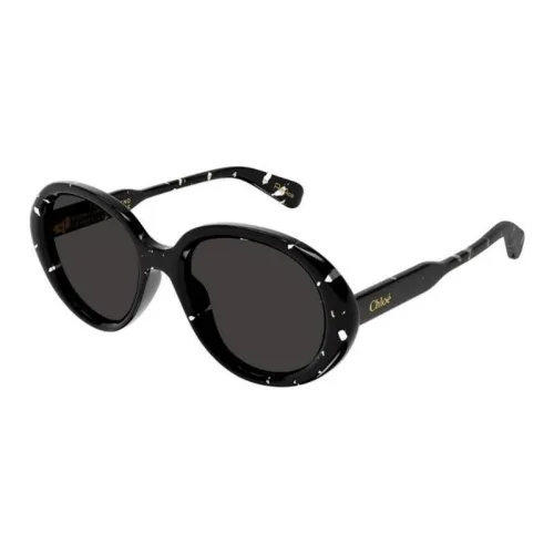 Chloe Пластик Круглые Солнцезащитные очки Женские Черные