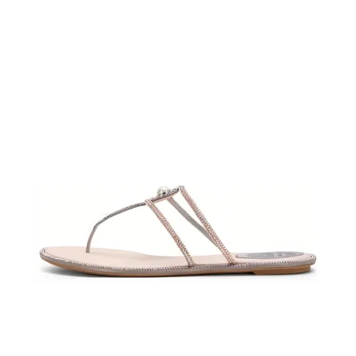 RENE CAOVILLA Шлепанцы Женские Серебряные