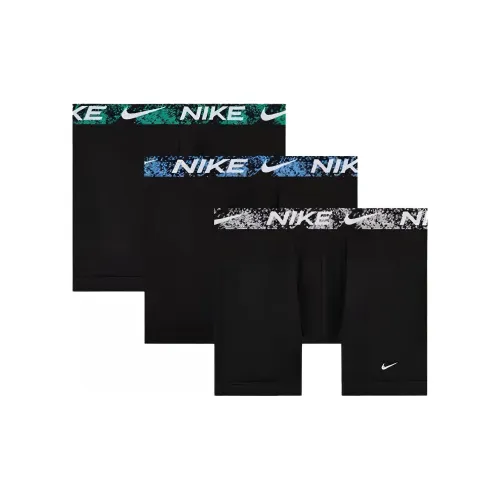 Nike 3 Pack Черный/Стадионный Зеленый/Университетский Синий/Белый Мужские Боксеры