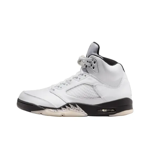 Jordan Air Джордан 5 Anti KICK Амортизация Высокие Детские Баскетбольные Кроссовки Белые Подростковые