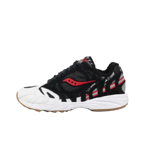 Saucony Grid Azura 2000 Противоскользящие устойчивые к истиранию низкий топ беговые кроссовки унисекс черный белый