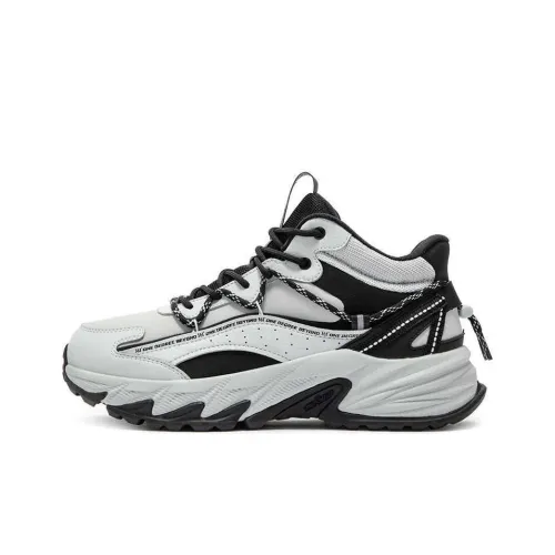 361° Slip-resistant Abrasion-resistant MID Топ Повседневная обувь Мужская Серый Черный