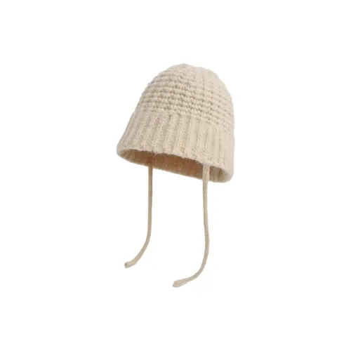 FREE RABBITⅡ Осенний Зимний Однотонный Минималистский Стиль Универсальный Кружево Вверх Термическая Шапка-бини Женская